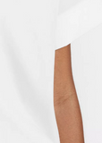 Silk Dolman Short-Sleeve Blouse