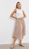 Nemy Woven Linen Drawstring Skirt