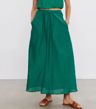 Mariela Silk Cotton Voile Skirt