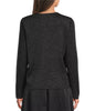 Wool Lurex Metallic Scoop Neck Long Sleeve Sweater