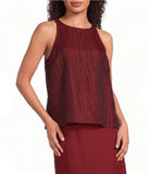 Linen Sheen Halter Neck Top