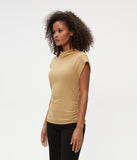 Reese Shine Mock Neck Sleeveless Top