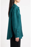 Silk Twill Classic Collar Long Shirt