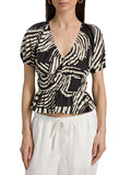Argenta Printed Cotton Peplum Top