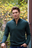 Extra Fine Merino Wool Waffle Zip Mock