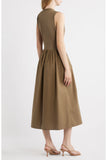 Winnie Mixed Media Midi Dress