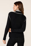 Sporty Rib Zip Up Sweater