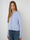 Cashmere Cardigan With Rib Inserts And Seam Details