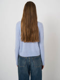 Cashmere Cardigan With Rib Inserts And Seam Details