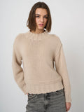 Chunky Cashmere Stand-Collar Sweater