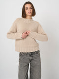 Chunky Cashmere Stand-Collar Sweater