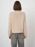 Chunky Cashmere Stand-Collar Sweater