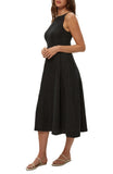 Palmira Herringbone Linen Fit and Flare Dress