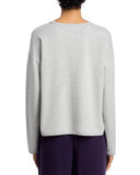 Striped Cozy Brushed Terry Crew Neck Top