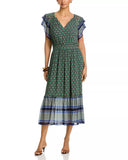Cheryl Ruffle Sleeve Dress