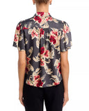 Fiona Wilted Poppy Flutter Sleeve Top