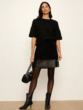 Broadway Suede Leather Skirt