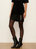 Broadway Suede Leather Skirt