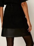 Broadway Suede Leather Skirt