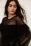 Raff Polka Dot Sheer Blouse