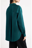 Silk Twill Classic Collar Long Shirt
