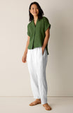 Notch Collar Organic Linen Top