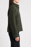 Lightweight Boiled Wool Stand Collar Jacket