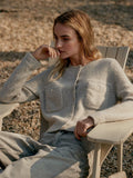 Wool Cashmere Pic Stitch Cardi