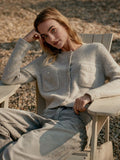 Wool Cashmere Pic Stitch Cardi