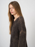 Ultra-Light Cashmere-Silk Sweater with Textured Print