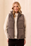 Quilted Puffer Vest w/ Removable Hood