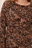 Printed Cable Cotton Crew Neck Sweater