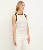 Gina Ultra Rib Stripe Crop Tank