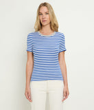 Jenny Striped Ribbed Ringer Tee