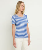 Jenny Striped Ribbed Ringer Tee