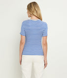 Jenny Striped Ribbed Ringer Tee