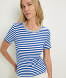 Jenny Striped Ribbed Ringer Tee