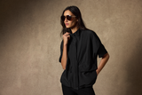 Light Cotton Nylon High Collar Vest
