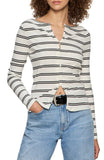 Button Front Ribbed Top