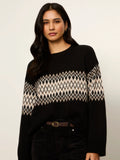 Argyle Crew Pullover