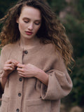 Oversized Wool-Alpaca Cardigan with Patch Pockets