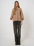 Oversized Wool-Alpaca Cardigan with Patch Pockets