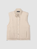 Wool-Cashmere Quilted Vest with Bouclé Interior