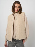 Wool-Cashmere Quilted Vest with Bouclé Interior