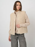 Wool-Cashmere Quilted Vest with Bouclé Interior