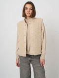 Wool-Cashmere Quilted Vest with Bouclé Interior
