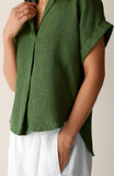 Notch Collar Organic Linen Top