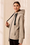 Hydrochromatic Hooded Zip-Up Rain Jacket