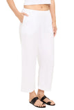 Tali Herringbone Linen Ankle Pant