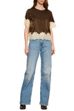 One of A Kind Satin Lace Top